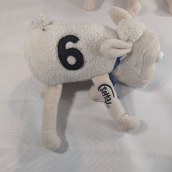 Serta Counting Sheep 4 Lot Plush Number 3 6 100 Pink White Curto Toy 2000 Lamb - Picture 5 of 16